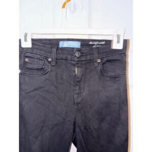 7 for all mankind high waist skinny black jeans size 25